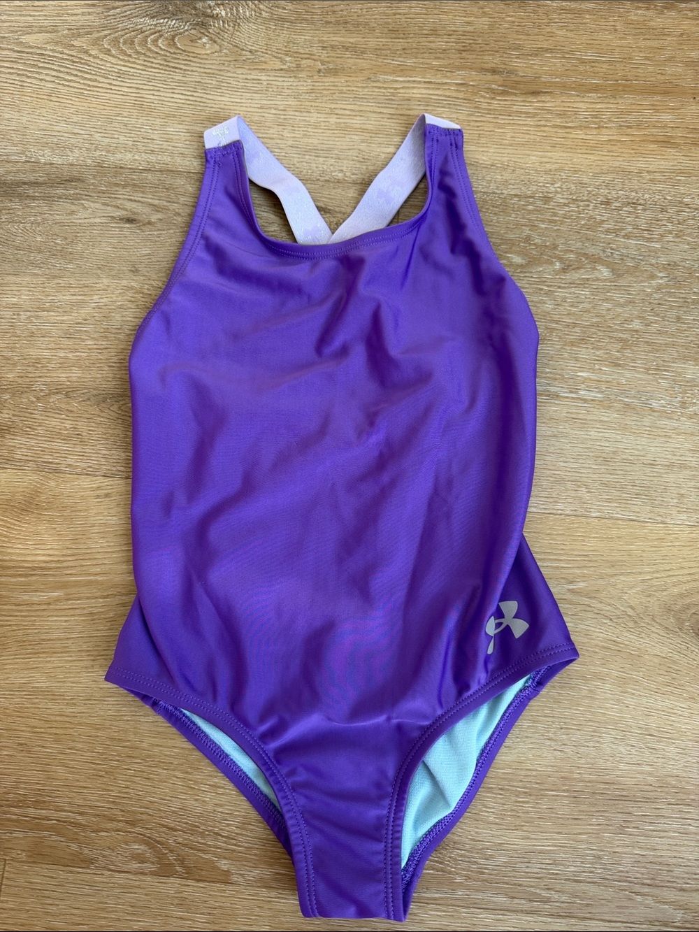 Under Armour Girls Purple One-Piece Swimwear with Light Straps